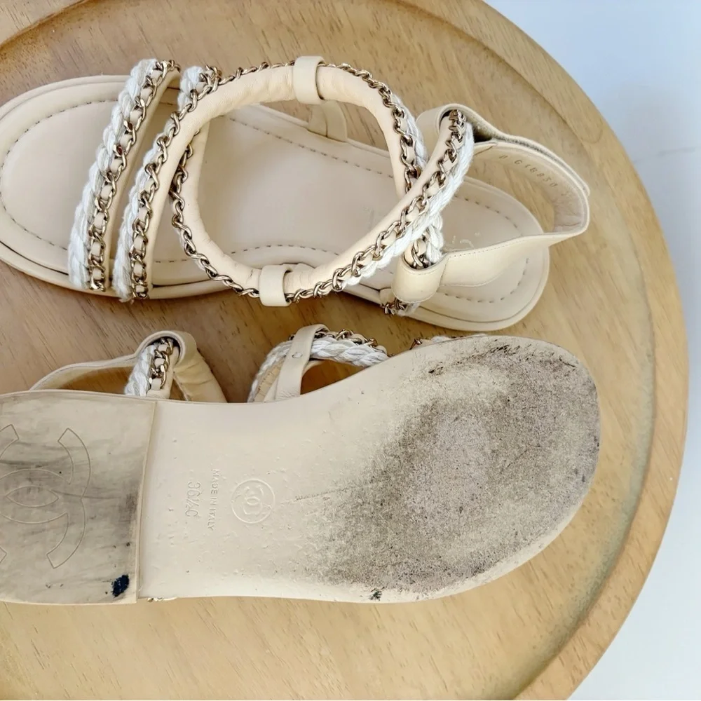 Chanel Interlocking CC Sandals